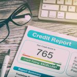 Credit score report displaying rating and factors