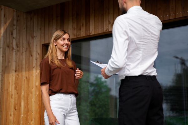 home buying company in worcester Woman purchasing home this holiday
