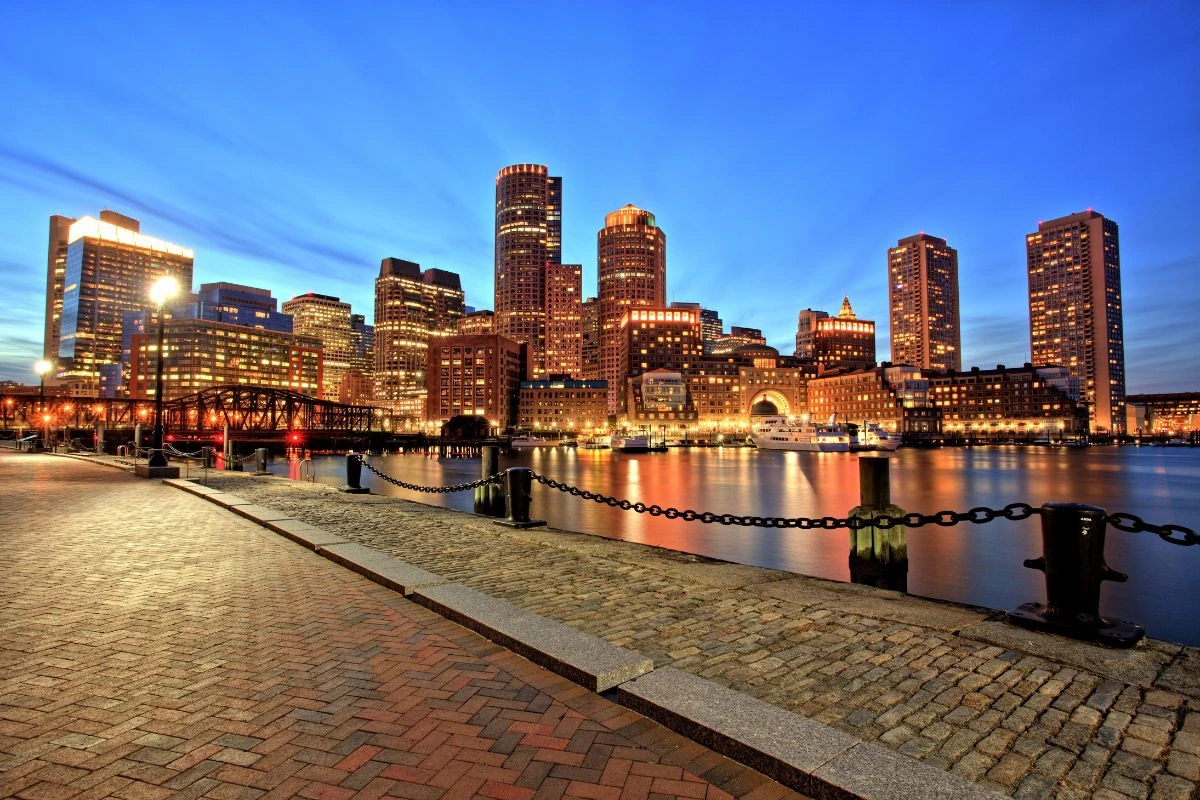 Boston city buildings view