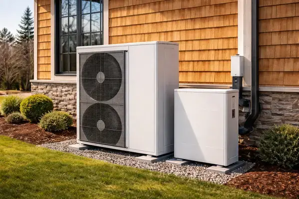 Energy-efficient heat pump system new construction NH home