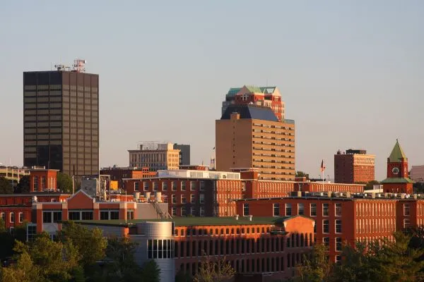 Red brick building in New Hampshire town