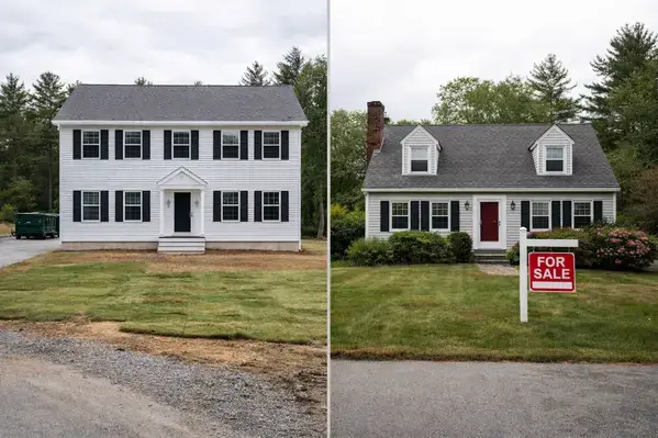 Side-by-side comparison of new construction vs existing home for sale in New Hampshire